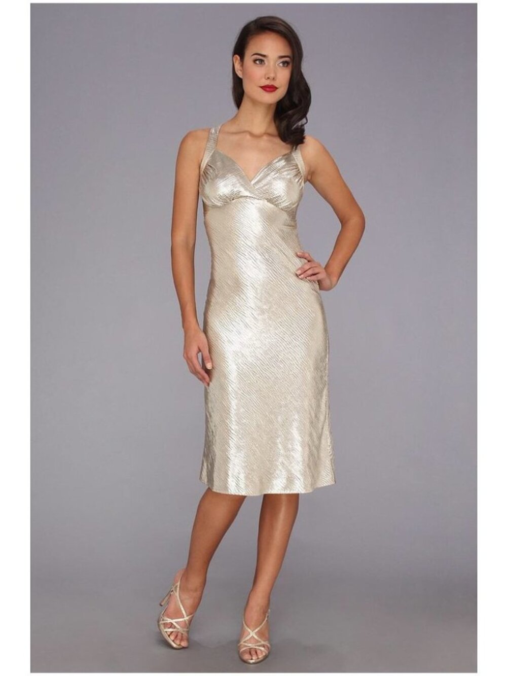 Stop Staring Metallic Cocktail Dress